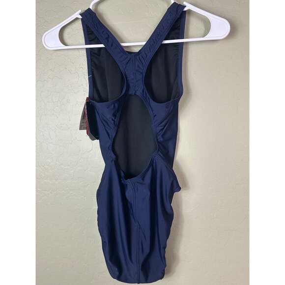 TYR womens Swimsuit Tyreco Maxfit, Navy, 34 US - Picture 3 of 4